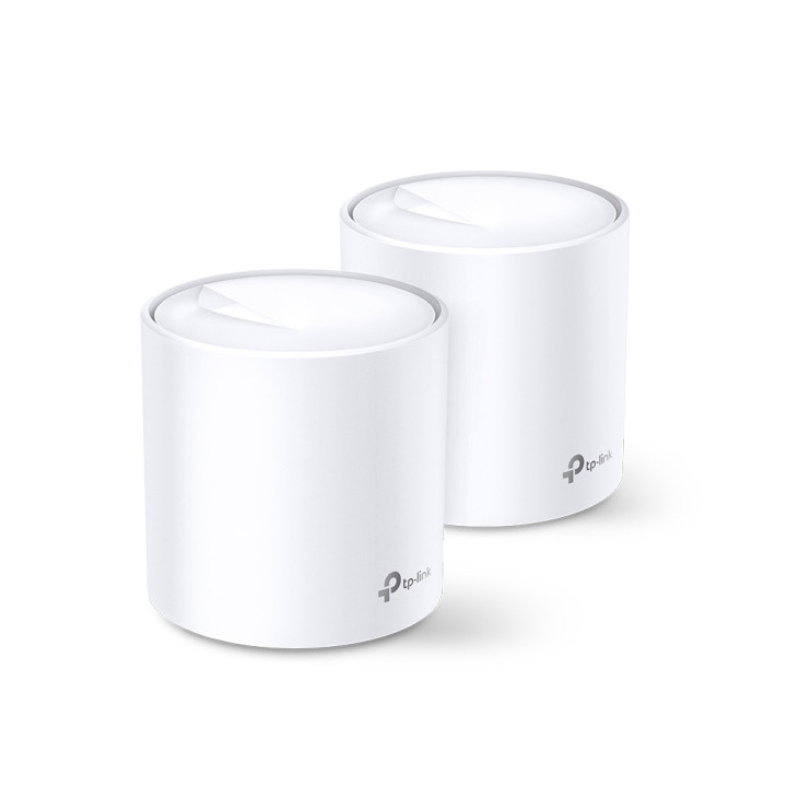 TP-LINK DECO X60(2-PACK) sistema de Wi-Fi Mesh Dual-band (2,4 GHz   5 GHz) Wi-Fi 6 (802.11ax) Branco Interno