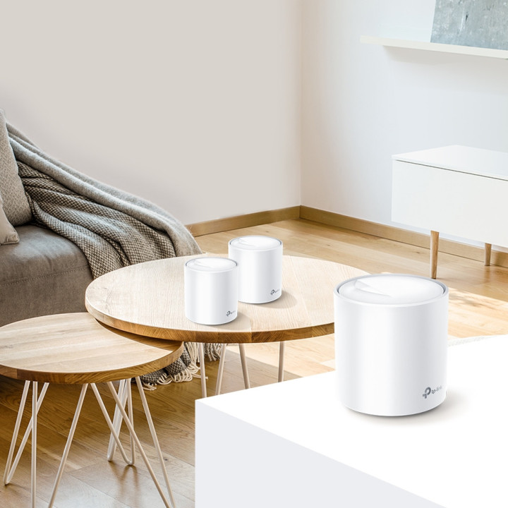 TP-LINK DECO X60(2-PACK) sistema de Wi-Fi Mesh Dual-band (2,4 GHz   5 GHz) Wi-Fi 6 (802.11ax) Branco Interno