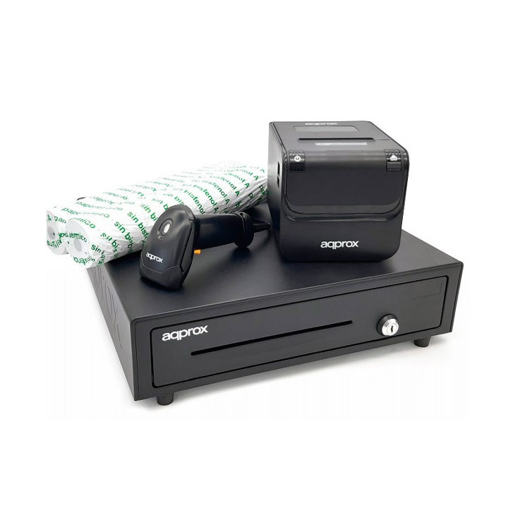 Pack POS APPROX 4180 - Impressora POS80AMUSE + Gaveta CASH01 +