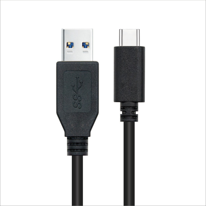Nanocable 10.01.4000 cabo USB 0,5 m USB 3.2 Gen 2 (3.1 Gen 2) USB A USB C Preto
