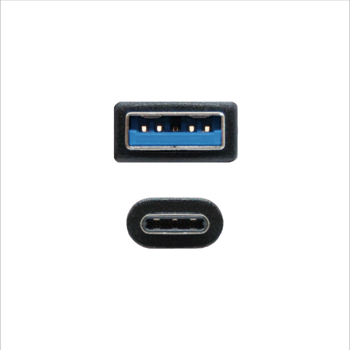 Nanocable 10.01.4000 cabo USB 0,5 m USB 3.2 Gen 2 (3.1 Gen 2) USB A USB C Preto
