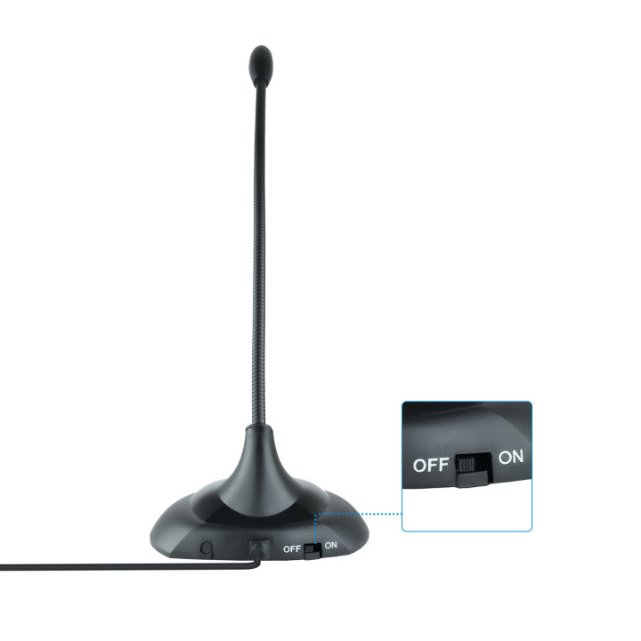 TooQ TQMM-213 microfone Preto Microfone para portátil