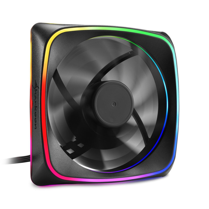 Sharkoon RGB SHARK Lights Caixa de computador Ventoinha 12 cm Preto