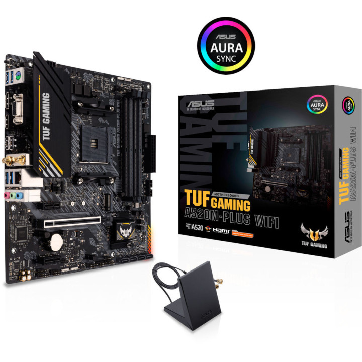 Motherboard ASUS TUF GAMING A520M-PLUS WIFI AMD A520 Socket AM4 micro ATX
