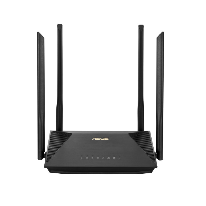 ASUS RT-AX53U router sem fios Gigabit Ethernet Dual-band (2,4 GHz   5 GHz) 3G 4G Preto