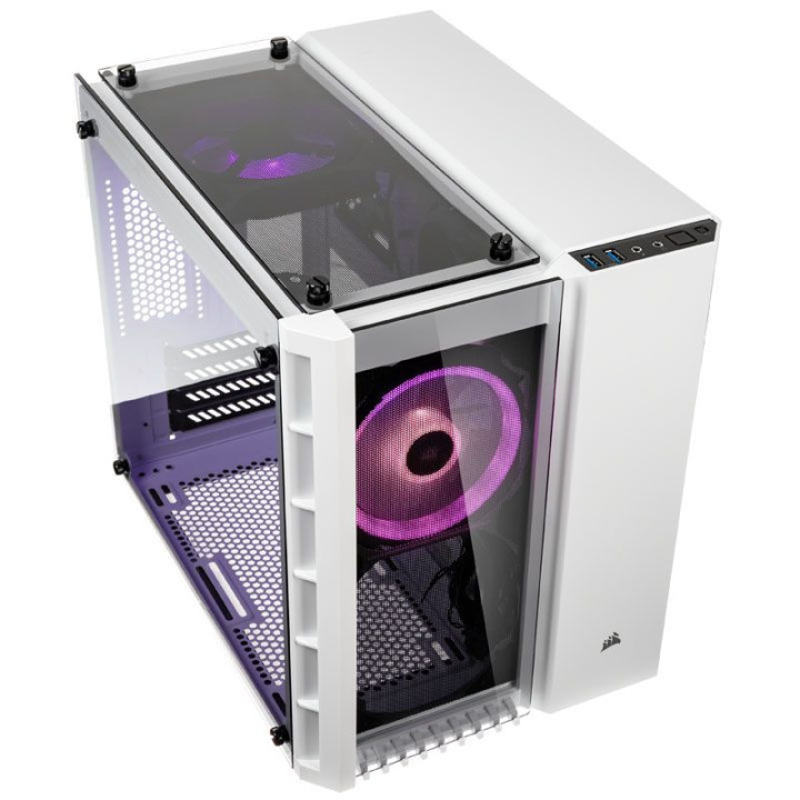 Caixa ATX Corsair Crystal 280X RGB Branco Vidro Temperado