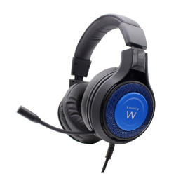 Ewent PL3322 auscultador Auscultadores Fita de pescoço Conetor 3,5 mm Preto, Azul