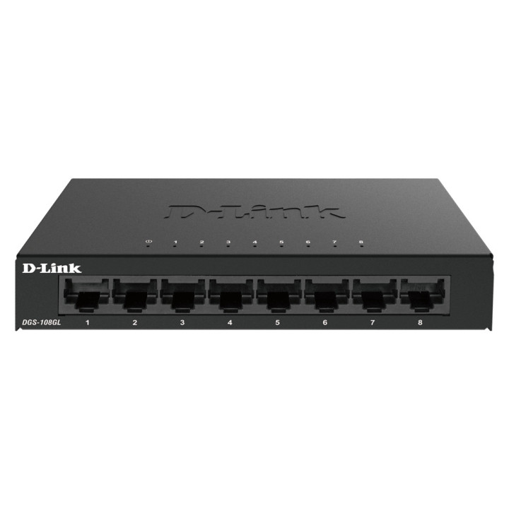 D-Link DGS-108GL switch de rede Não-gerido Gigabit Ethernet (10 100 1000) Preto