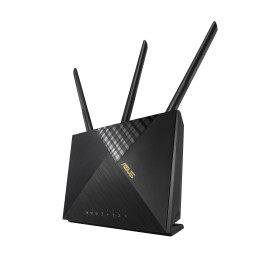 ASUS 4G-AX56 router sem fios Gigabit Ethernet Dual-band (2,4 GHz   5 GHz) 3G Preto