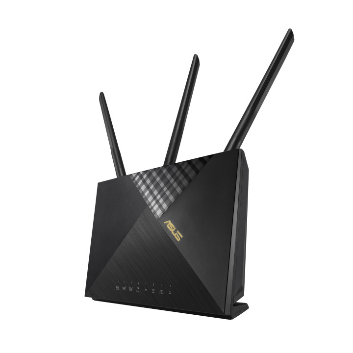 ASUS 4G-AX56 router sem fios Gigabit Ethernet Dual-band (2,4 GHz   5 GHz) 3G Preto