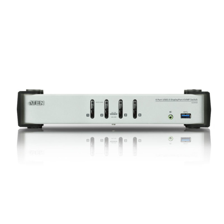Aten Switch USB 3.0 DisplayPort KVMP™ de 4 Portas (Cabos incluídos)