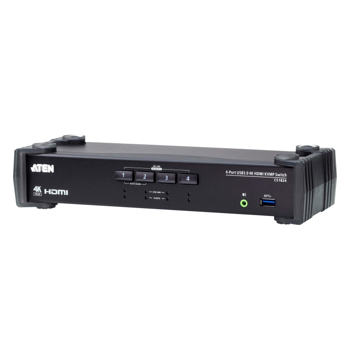 Aten Switch de 4-Portas USB 3.0 4K HDMI KVMP™ com Modo Misturador Áudio