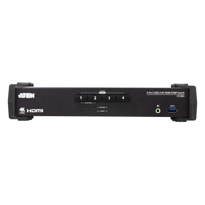 Aten Switch de 4-Portas USB 3.0 4K HDMI KVMP™ com Modo Misturador Áudio