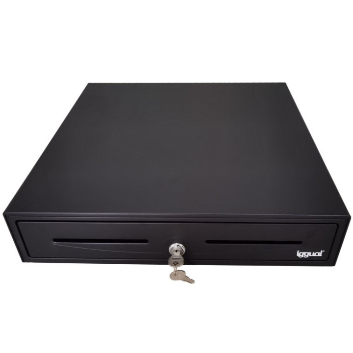 Gaveta de dinheiro iggual IRON-70 44,5cm 5+8 Preto