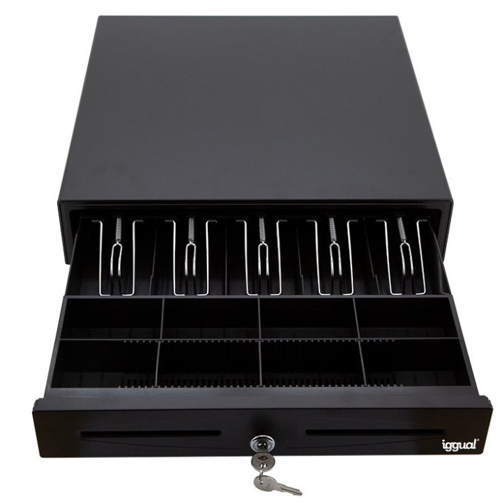Gaveta de dinheiro iggual IRON-50 42cm 5+8 Preto