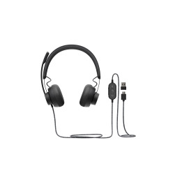 Logitech Zone Wired Teams Auscultadores Fita de cabeça USB Type-C Preto