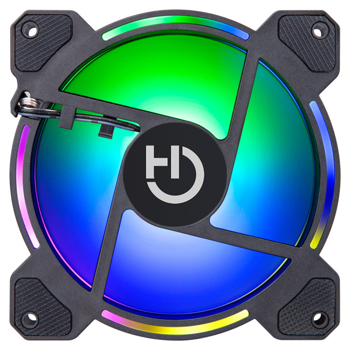 Hiditec N9-ARGB Caixa de computador Ventoinha 12 cm Preto