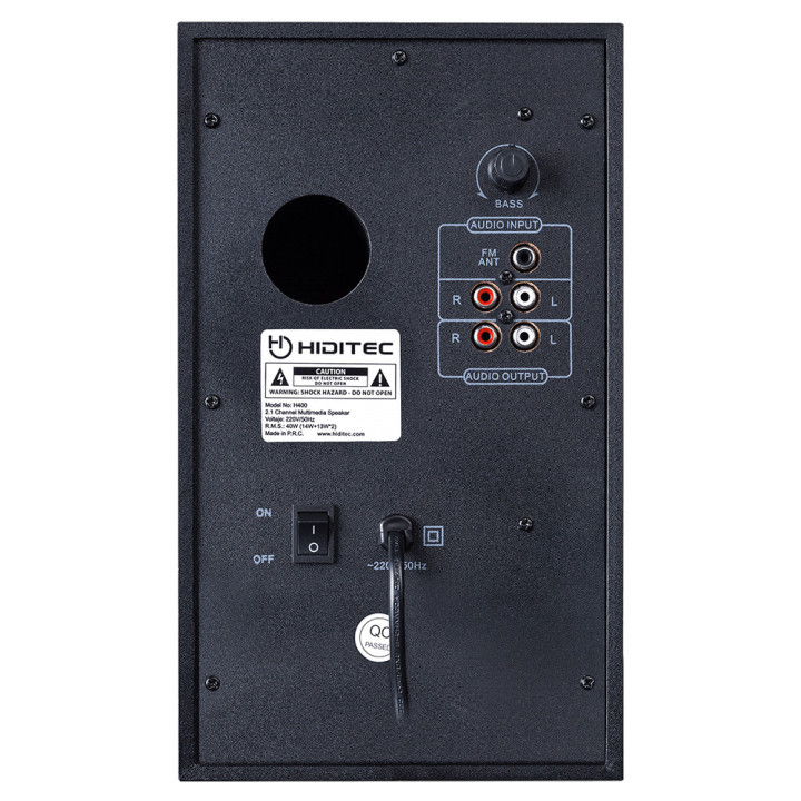Hiditec H400 Dark Edition 40 W Preto 2.1 canais