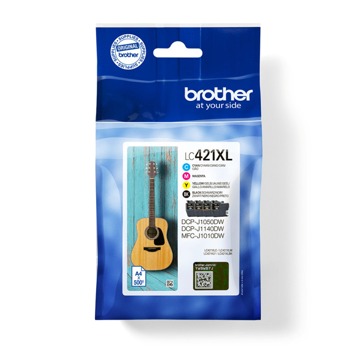 Brother LC-421XLVAL PagePack 4 unidade(s) Original Rendimento alto (XL) Preto, Ciano, Magenta, Amarelo