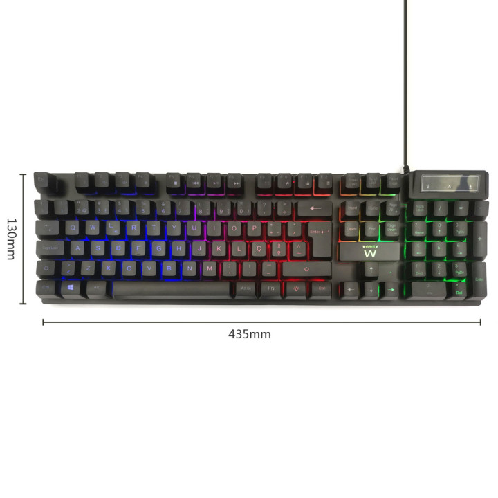 Ewent PL3319 teclado USB QWERTY Português Preto