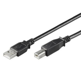 Ewent EW-UAB-018 cabo USB 1,8 m USB 2.0 USB B USB A Preto