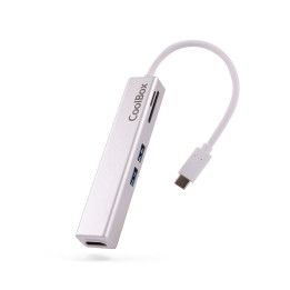 CoolBox miniDock USB-C Lite Com fios USB 3.2 Gen 1 (3.1 Gen 1) Type-C Branco