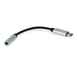 Equip 133474 cabo para telemóvel Preto, Prateado 0,15 m USB-C 3.5 mm