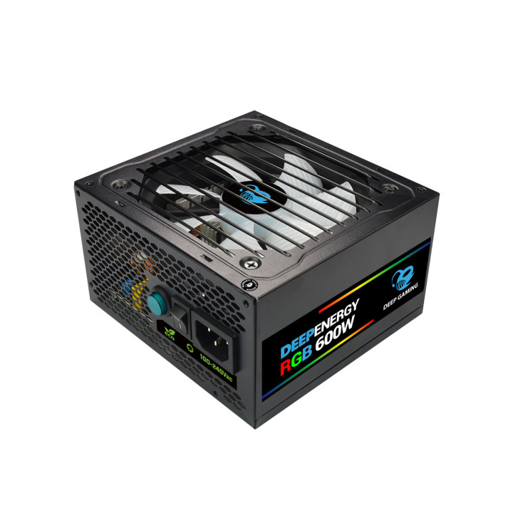 CoolBox DeepEnergy RGB600 fonte de alimentação 600 W 20+4 pin ATX ATX Preto