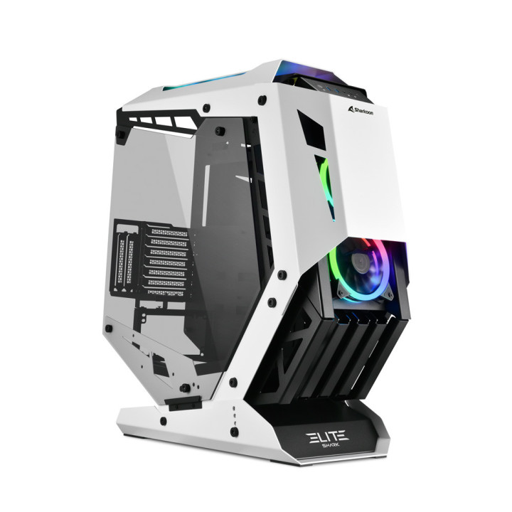 Sharkoon ELITE SHARK CA700 Tower Preto, Branco