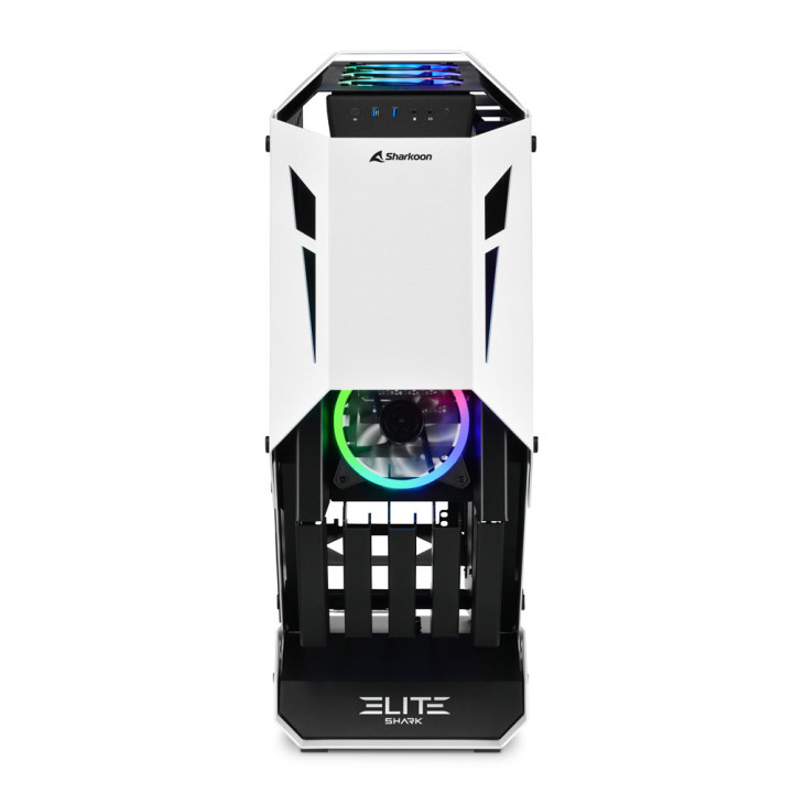 Sharkoon ELITE SHARK CA700 Tower Preto, Branco