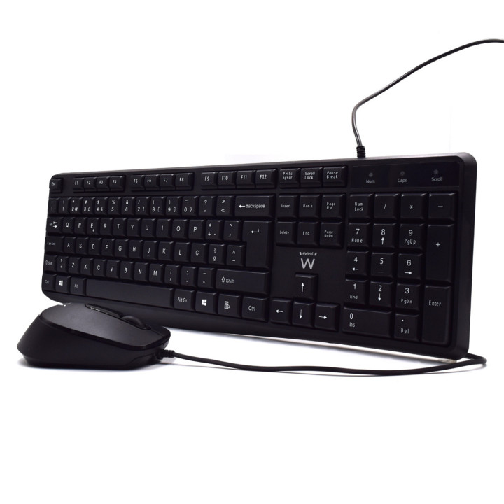 Ewent EW3007 teclado USB QWERTY Português Preto