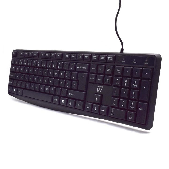 Ewent EW3002 teclado USB QWERTY Português Preto