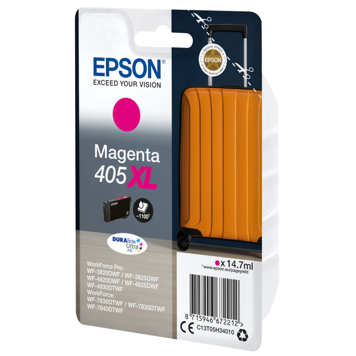 Epson 405XL DURABrite Ultra Ink tinteiro 1 unidade(s) Original Rendimento alto (XL) Magenta
