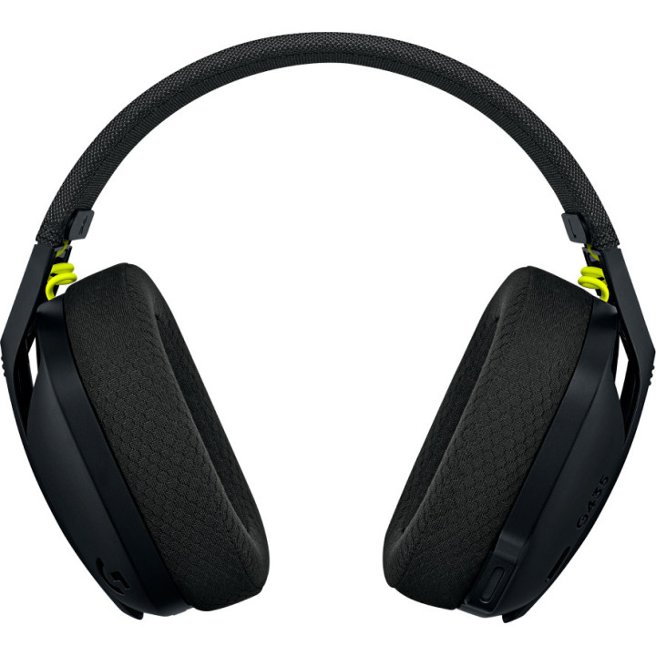 Logitech G G435 Auscultadores Sem fios Fita de cabeça Jogos Bluetooth Preto, Amarelo