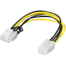 Adapatdor goobay PCIe 6-Pin para 8-Pin 19,5 cm