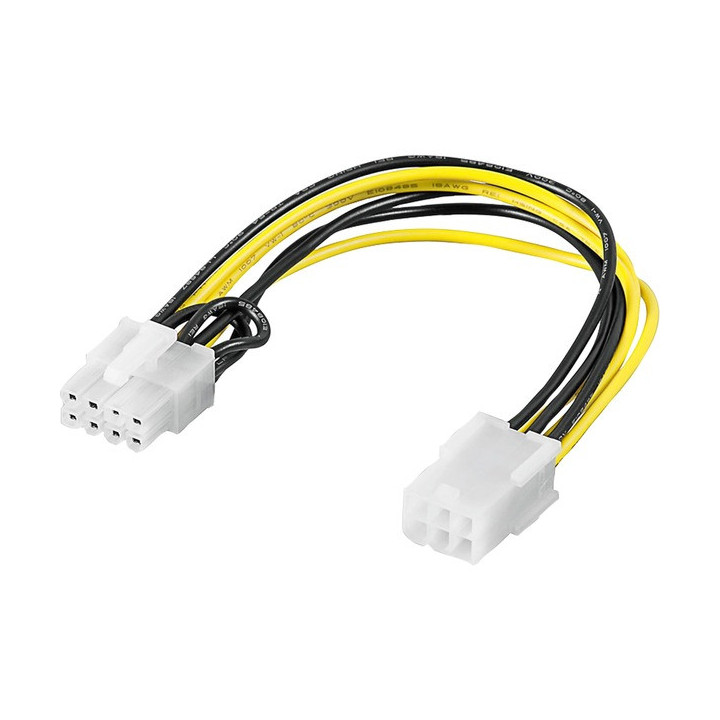Adapatdor goobay PCIe 6-Pin para 8-Pin 19,5 cm