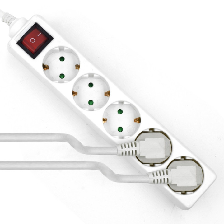 Ewent EW3916 extensão elétrica 1,5 m 5 tomada(s) CA Interior Branco
