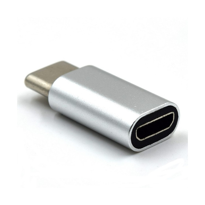 Ewent EW9645 adaptador para cabos USB C Micro USB B Prateado