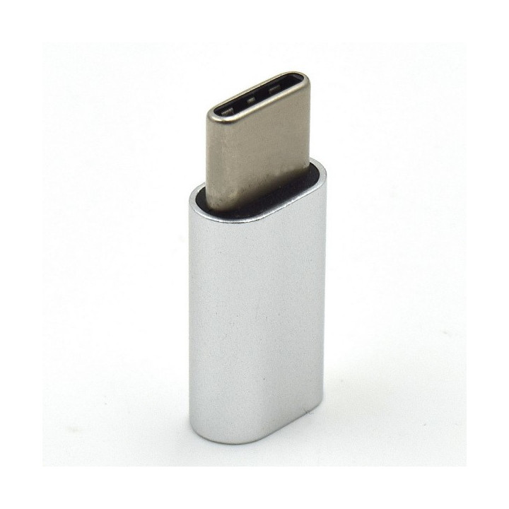 Ewent EW9645 adaptador para cabos USB C Micro USB B Prateado