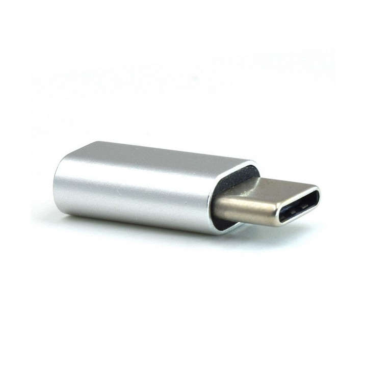 Ewent EW9645 adaptador para cabos USB C Micro USB B Prateado