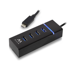 Ewent EW1137 hub de interface USB 3.2 Gen 1 (3.1 Gen 1) Type-C 5000 Mbit s Preto
