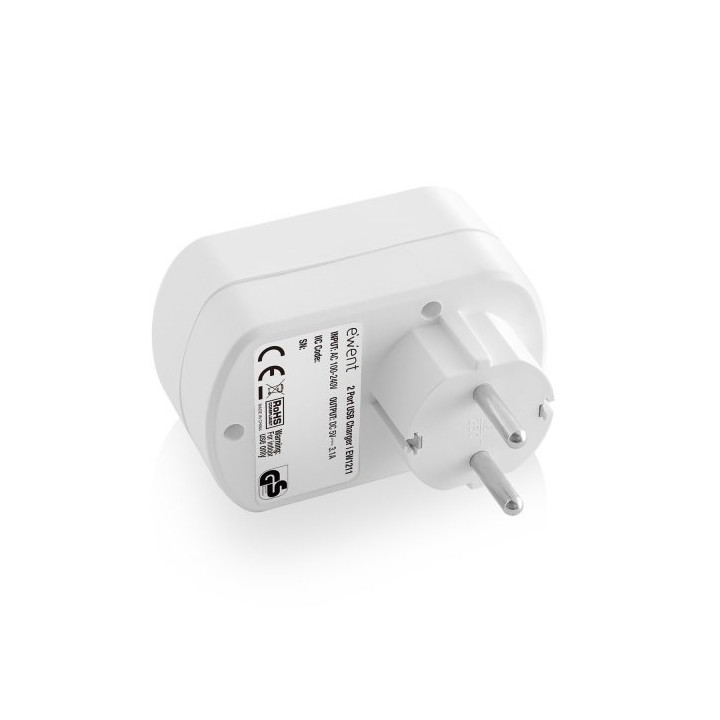 Ewent EW1211 carregador de dispositivos móveis Branco Interior