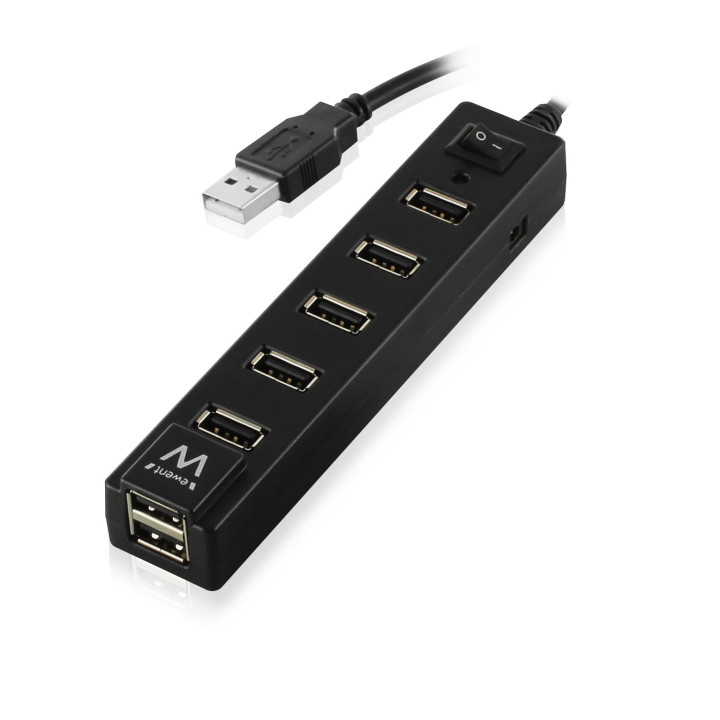 Ewent EW1130 hub de interface 480 Mbit s Preto