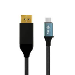 i-tec C31CBLDP60HZ adaptador de cabo de vídeo 1,5 m USB Type-C DisplayPort Preto
