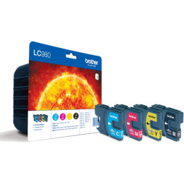 Pack de Tinteiros Originais Brother LC-980VALBP Preto, Ciano,