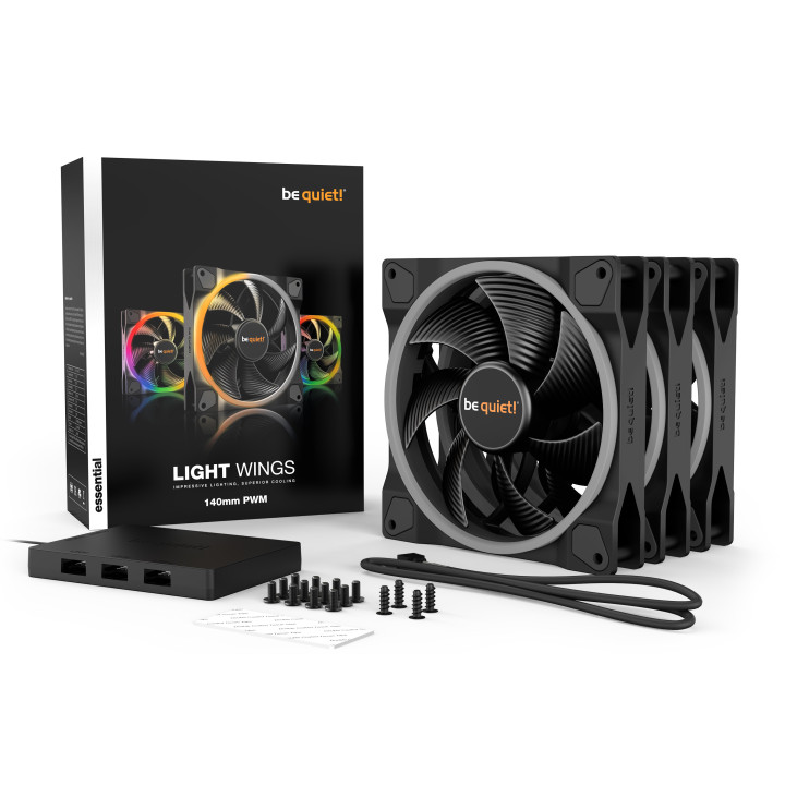 be quiet! Light Wings | 140mm PWM Triple Pack Caixa de computador Ventoinha 14 cm Preto 1 unidade(s)