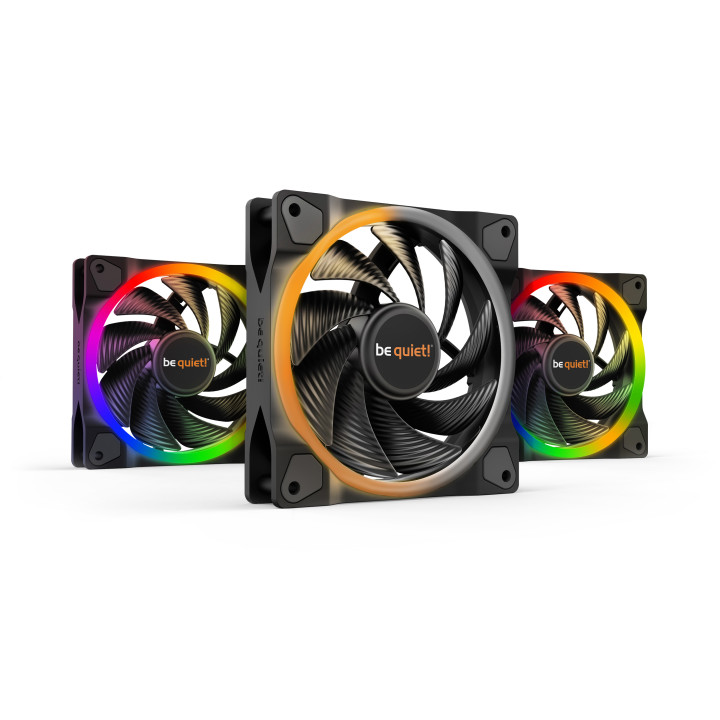 be quiet! Light Wings | 120mm PWM Triple Pack high-speed Caixa de computador Ventoinha 12 cm Preto 3 unidade(s)