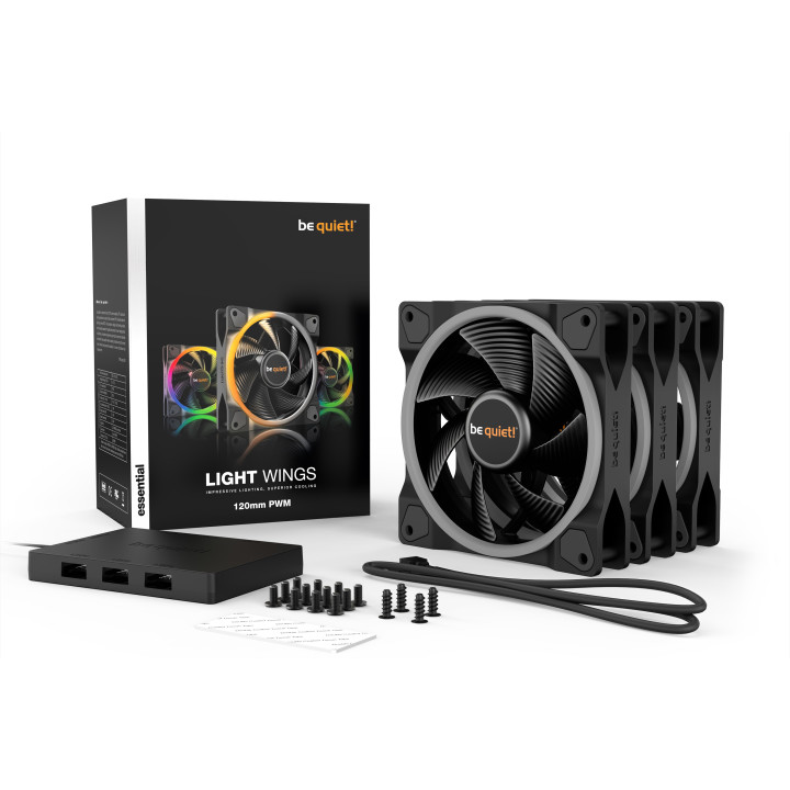 be quiet! Light Wings | 120mm PWM Triple Pack Caixa de computador Ventoinha 12 cm Preto 3 unidade(s)