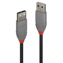 Lindy 36691 cabo USB 0,5 m USB 2.0 USB A Preto, Cinzento