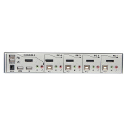 Lindy 4 Port DisplayPort 1.2, USB 2.0 & Audio KVM Switch